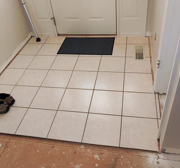 floor tile demolition _before